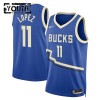 Dres Milwaukee Bucks Brook Lopez Nike 2024-25 City Edition Plava Swingman - Dječji